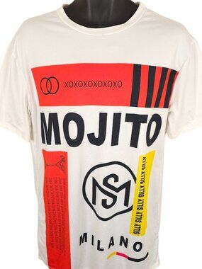 Mojito Milano T Shirt Mens Size Medium White Cocktail Tee